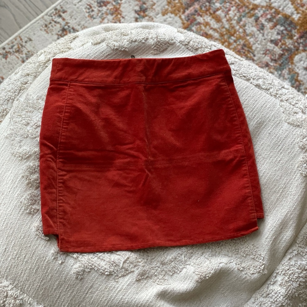 Burnt orange mini skirt